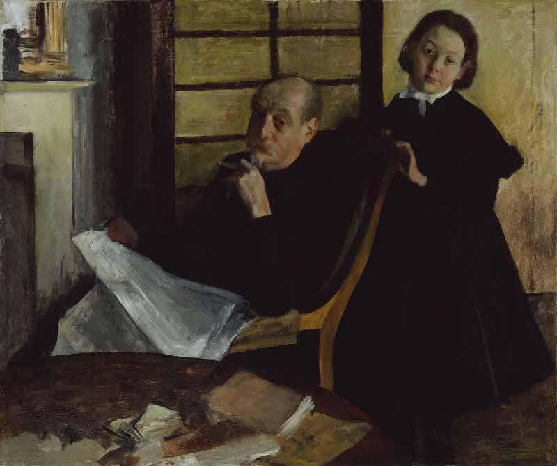 Edgar Degas Henri Degas and His Niece Lucie Degas Germany oil painting art